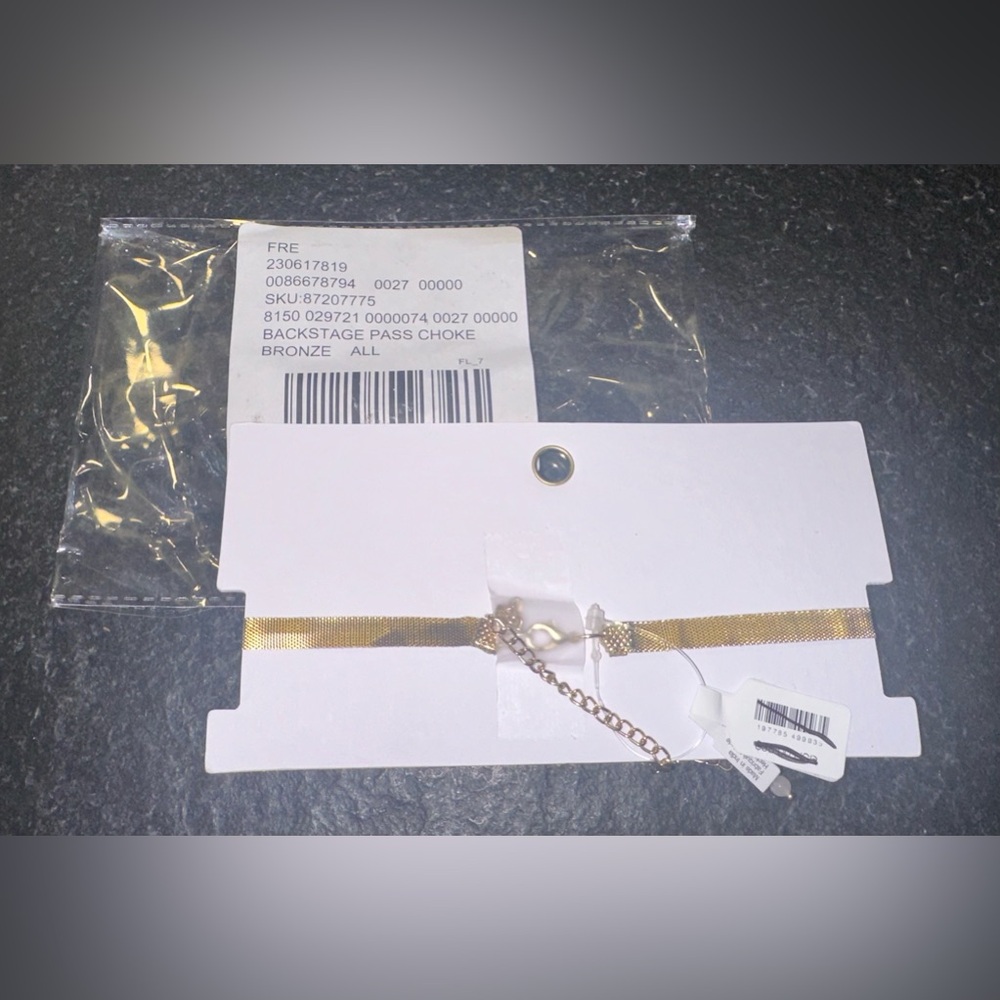 Free People Backstage Pass Choker in Bronze NEW - Picture 6 of 7